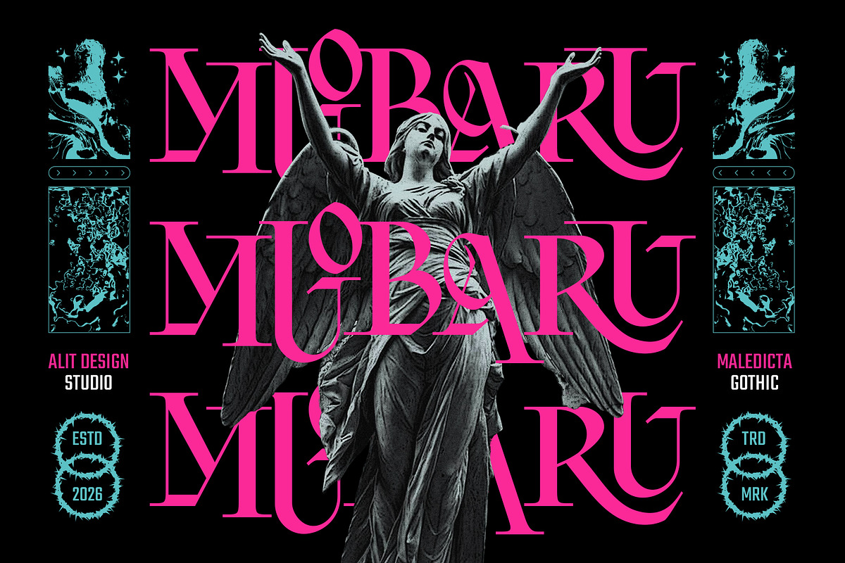 Maledicta Typeface, a Blackletter Font by alit design (Photo 3 of 16)