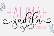 Halimah Sadila Script Font Duo, a Script Font by MC Creative (Thumbnail 1 of 9)