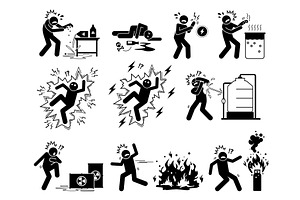 Workplace Safety Precaution Danger, an Icon by Leremy Stick Figures