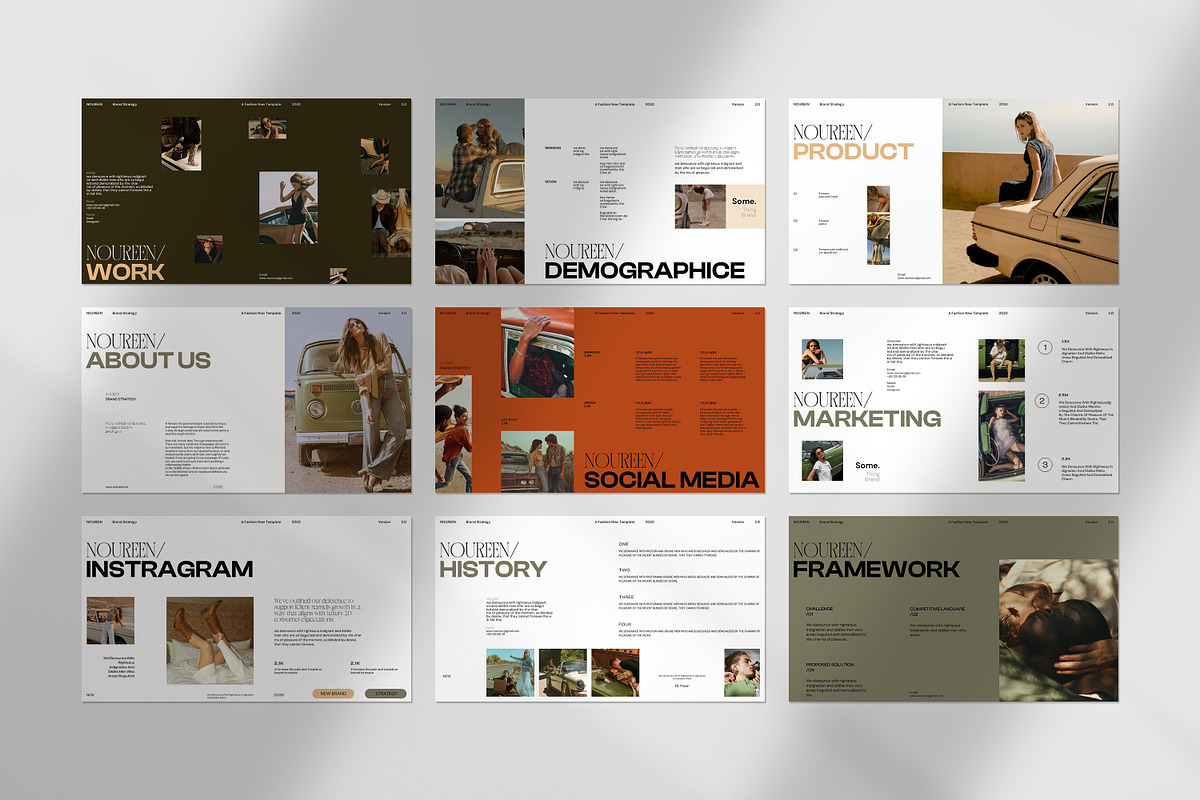 Noureen Brand Strategy Presentation, a Presentation Template by evgenystudio (Photo 10 of 11)
