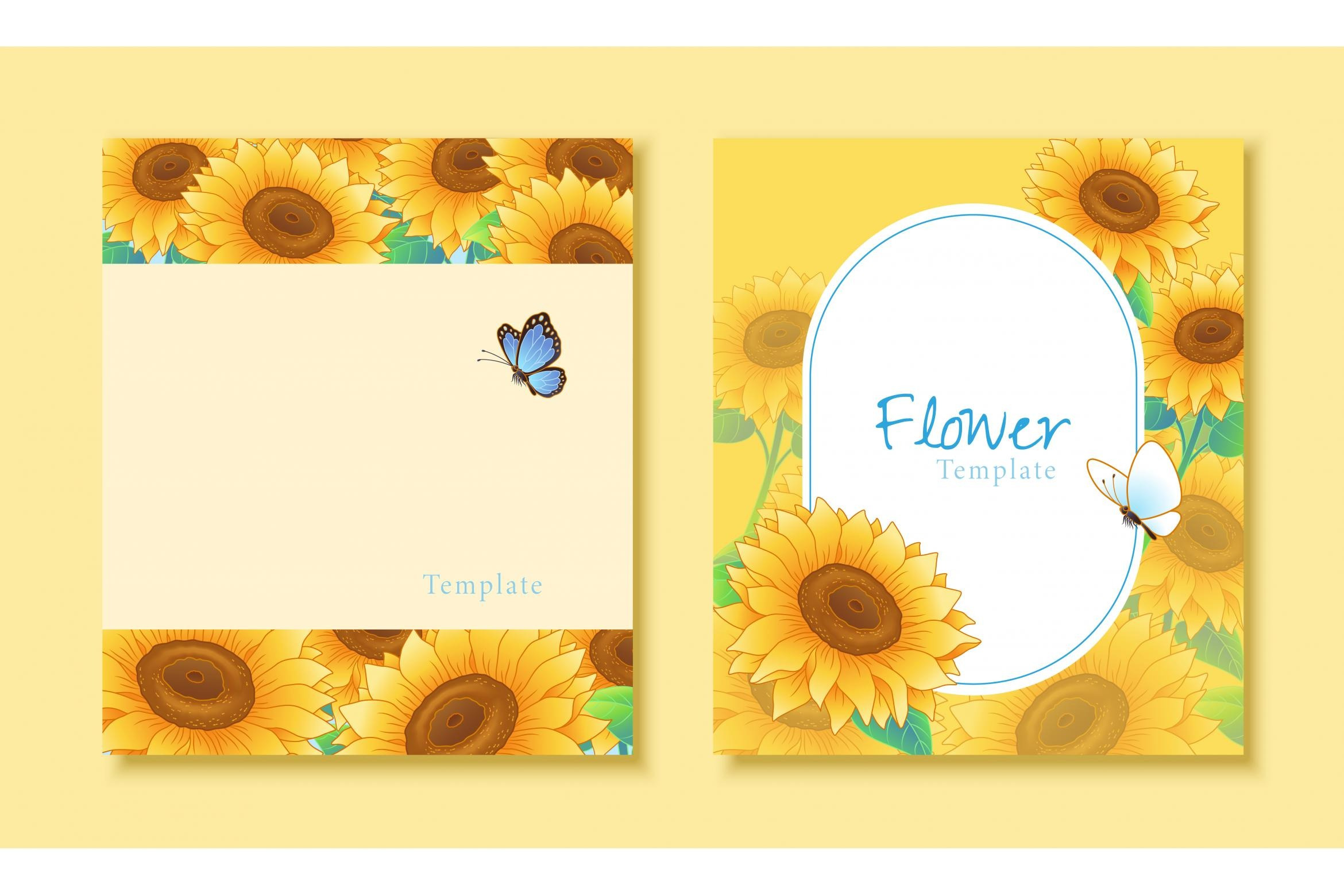 Summer Sunflower Template Set, a Decorative Illustration by TotallypicRF