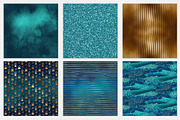 Ocean Gold Digital Paper, a Pattern Graphic by Brandi Lea Designs (Thumbnail 3 of 5)