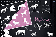 Unicorn Clipart, a Graphic by ConfettiBears (Thumbnail 1 of 5)