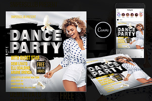 Dance Party Flyer Canva Template