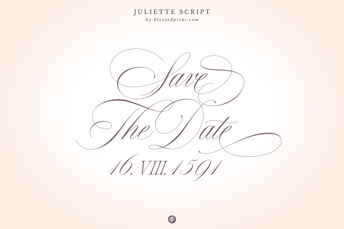 Juliette – Romantic Wedding Script, a Script Font by Blessed Print (Photo 23 of 34)