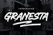 Granesta - Freestyle Brush, a Script Font by Arterfak Project (Thumbnail 1 of 15)
