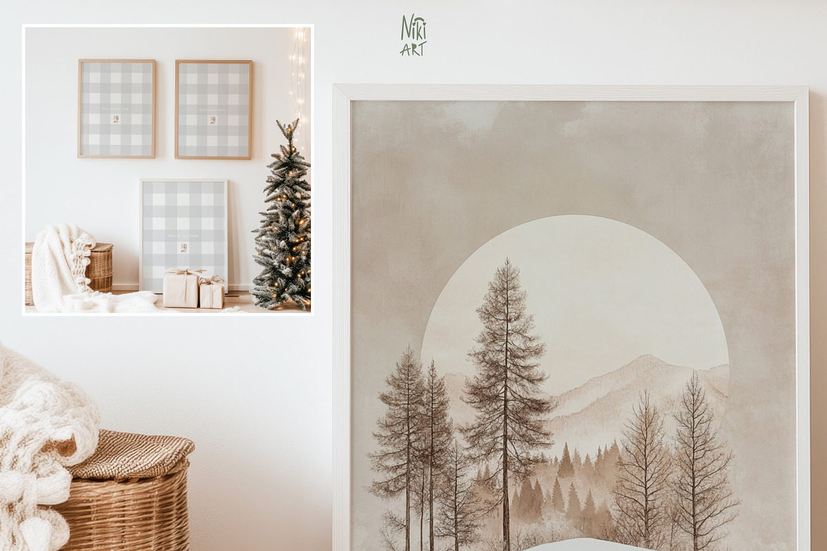 Winter Time Frame Mockup, a Household Mockup by NikiArts (Photo 12 of 17)