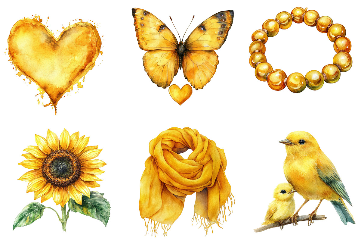 Sunny Yellow Mother's Day Clipart, an Illustration by SinaCreation (Photo 4 of 5)