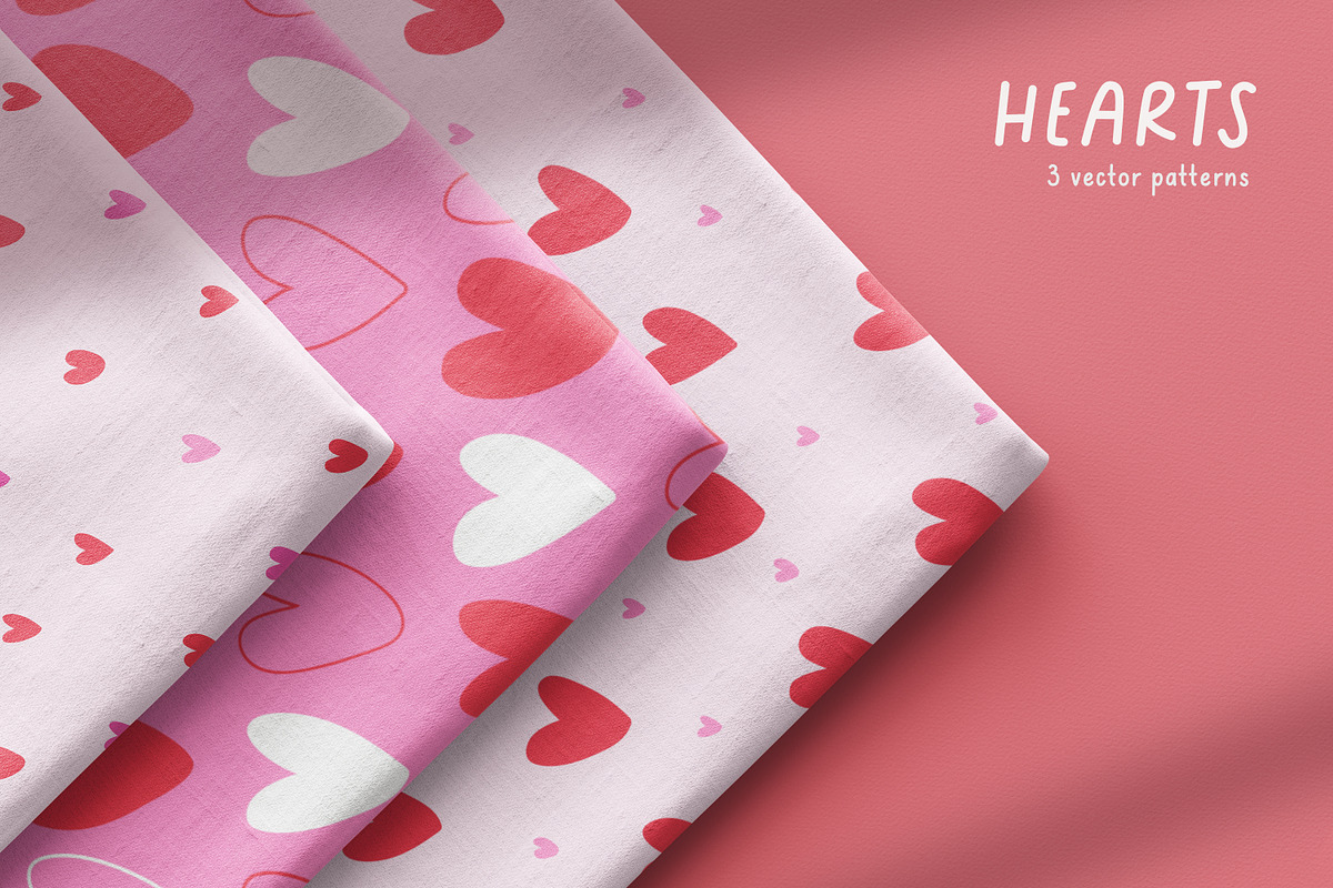 Cute seamless heart patterns, a Pattern Graphic by Good Studio (Photo 1 of 12)