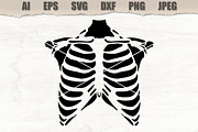 Stencil Human Rib Cage, a Decorative Illustration by MARYCRAFTIRIA (Thumbnail 1 of 3)
