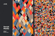 Social Media Vector Backgrounds V 05, a Background Graphic by dvtchk (Thumbnail 6 of 9)