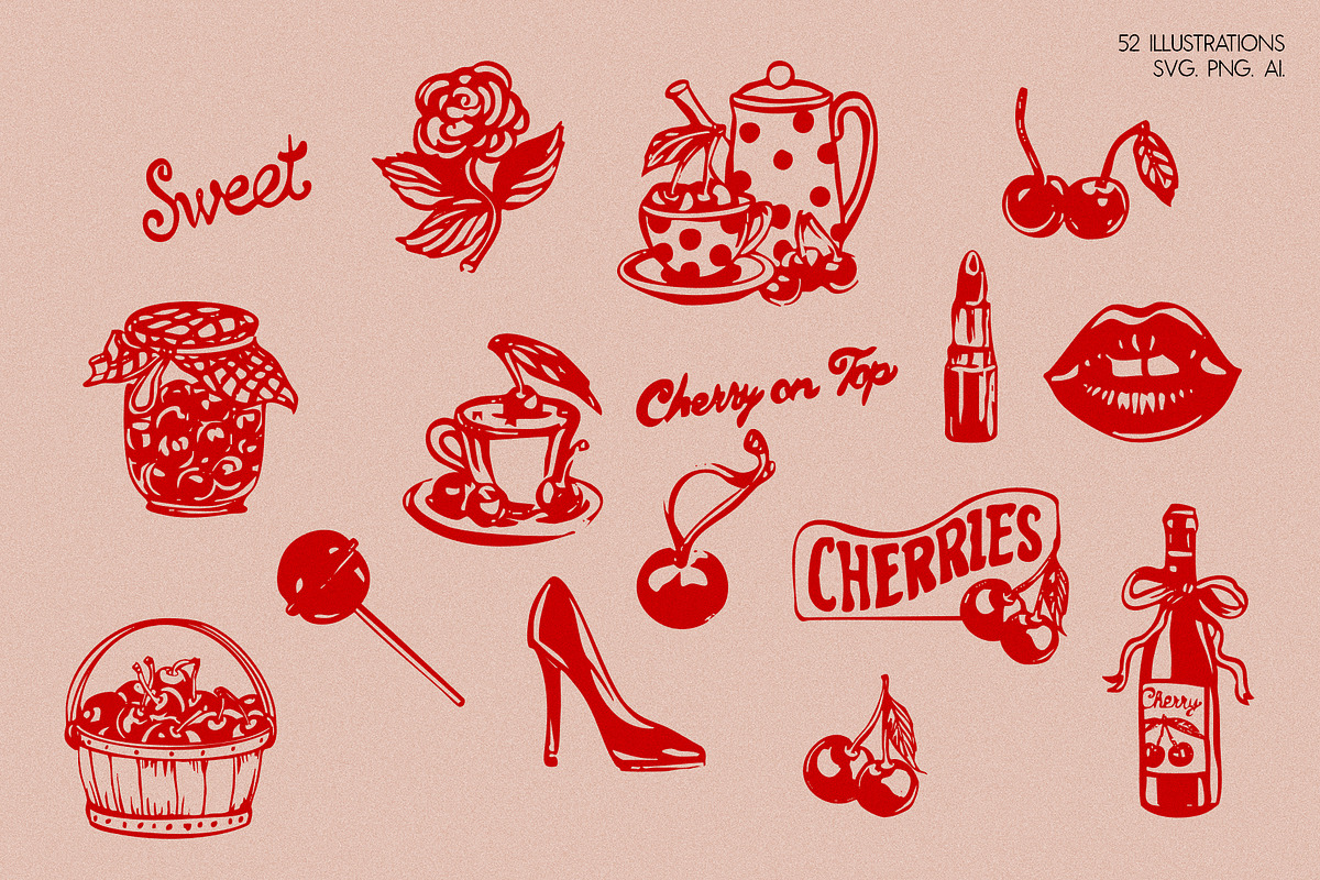 Cherry On Top, a Food Illustration by Anna Babich (Photo 4 of 6)