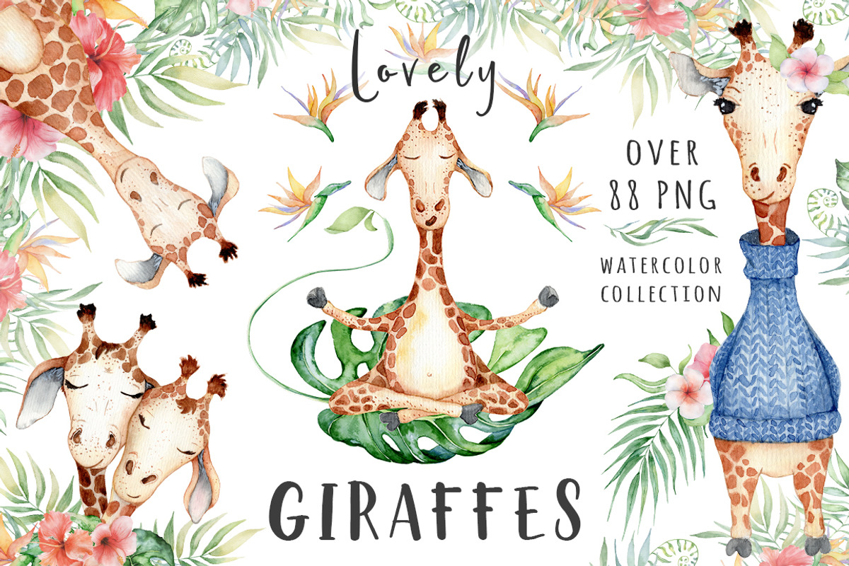 Watercolor animals BUNDLE, an Animal Illustration by Evgeniia