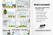 3 Skinny Tumblers Mockup Templates, a Cups & Container Mockup by DigiPax (Thumbnail 2 of 10)