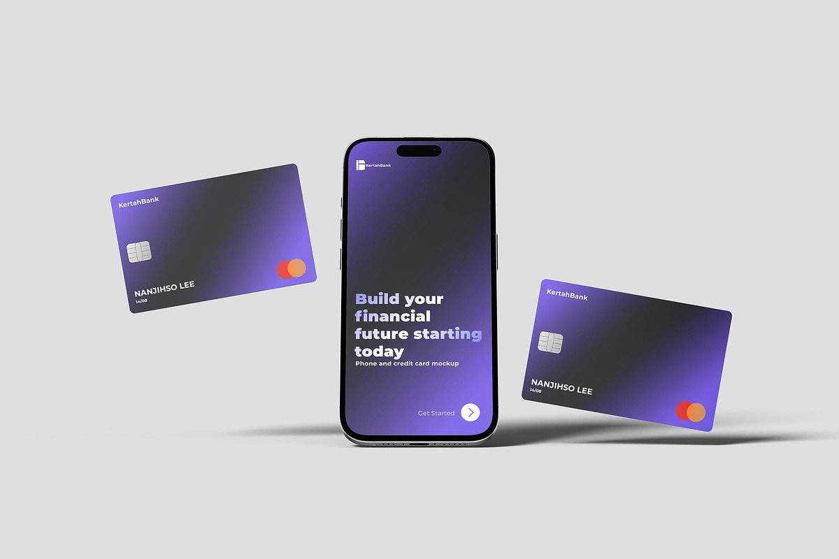 Iphone And Credit Card Mockup, a Product Mockup by scribrostudio (Photo 8 of 11)