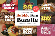 10 Display Bubble Fonts Bundle, a Handwritten Font by ZoloDesignHub (Thumbnail 1 of 6)