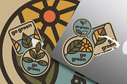 Simple Go Green Badges, an Illustration by Firowerk (Thumbnail 5 of 6)