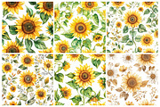 Sunflowers Seamless Pattern, a Pattern Graphic by CitraGraphics (Thumbnail 2 of 5)