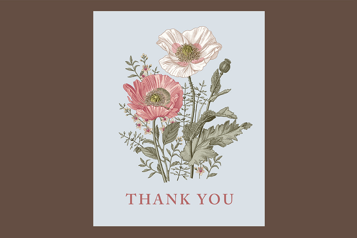 Wedding Card Poppy Poppies Seamless, an Object Graphic by Vintage (Photo 2 of 13)