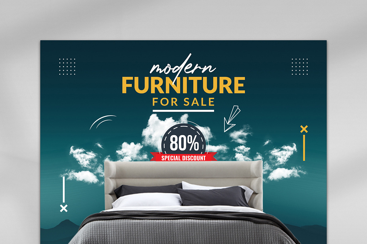 Furniture Social Media Banner Design, a Marketing Template by Photoshop Action (Photo 26 of 26)