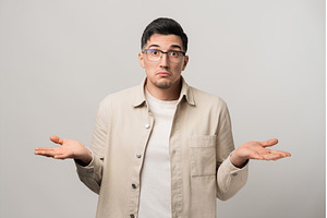 No clue. A man in a beige overshirt, a Person Photo by AD Stock Images