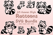 Raccoons SVG Illustrations, an Animal Illustration by HalieKStudio (Thumbnail 1 of 9)