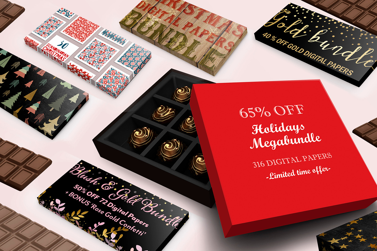 65% Off-316 Holiday Paper Megabundle, a Texture Graphic by Chus Moreno Studio (Photo 1 of 13)