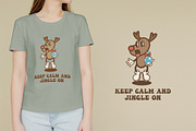 Christmas Deer Vintage Cartoon, an Illustration by vectstudio (Thumbnail 4 of 5)