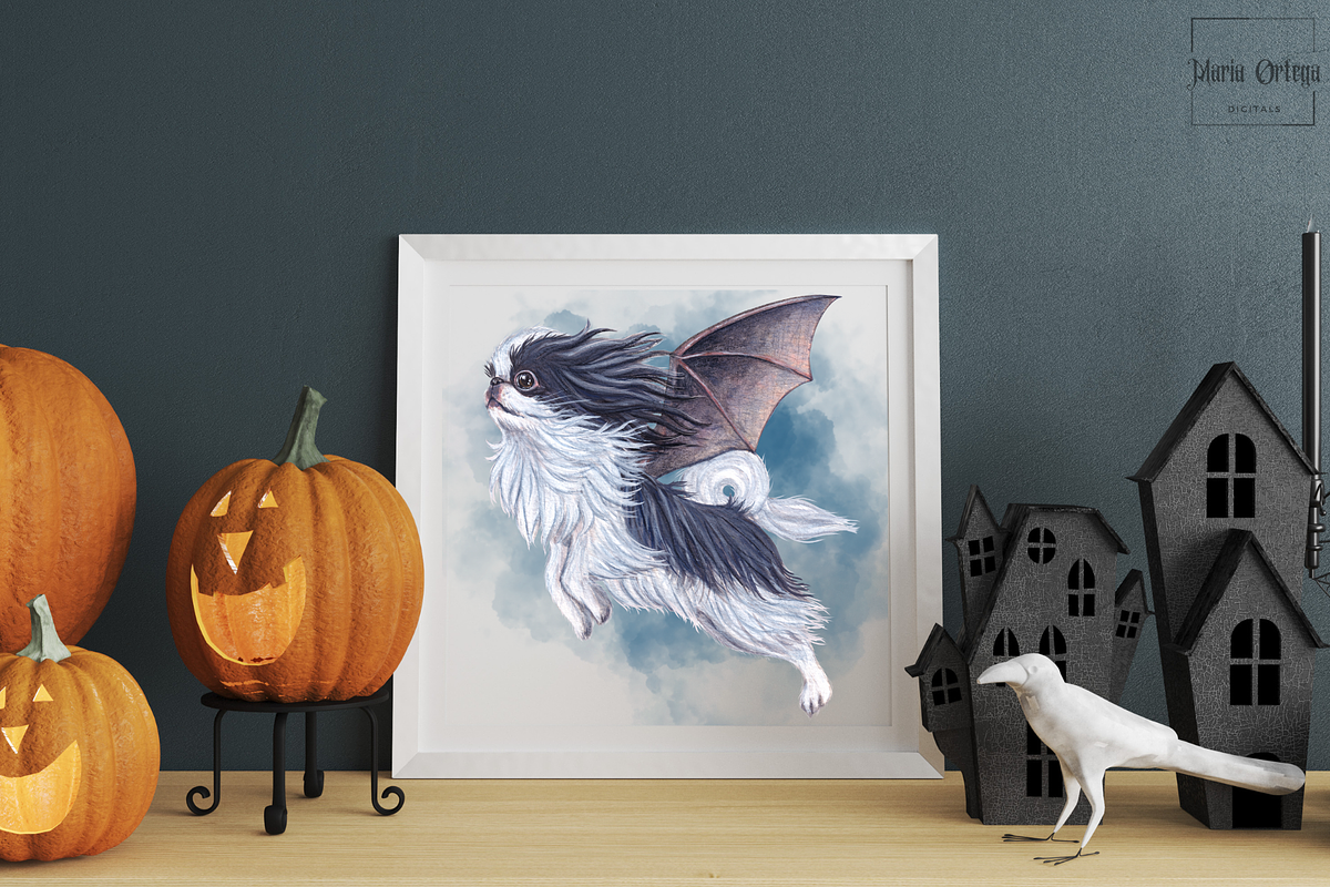 Halloween Japanese Chins Clipart, an Illustration by MariaOrtegaDigitals (Photo 6 of 6)
