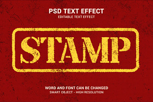 Vintage Rubber Stamp Editable text