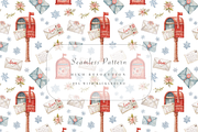 Red Mailbox Seamless Pattern, a Decorative Illustration by Pati Charm Studio (Thumbnail 1 of 7)