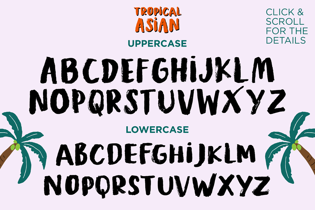 Tropical Asian - Organic Brush Font preview 5