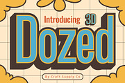 Dozed 3D, a Sans Serif Font by Craft Supply Co. (Thumbnail 1 of 8)