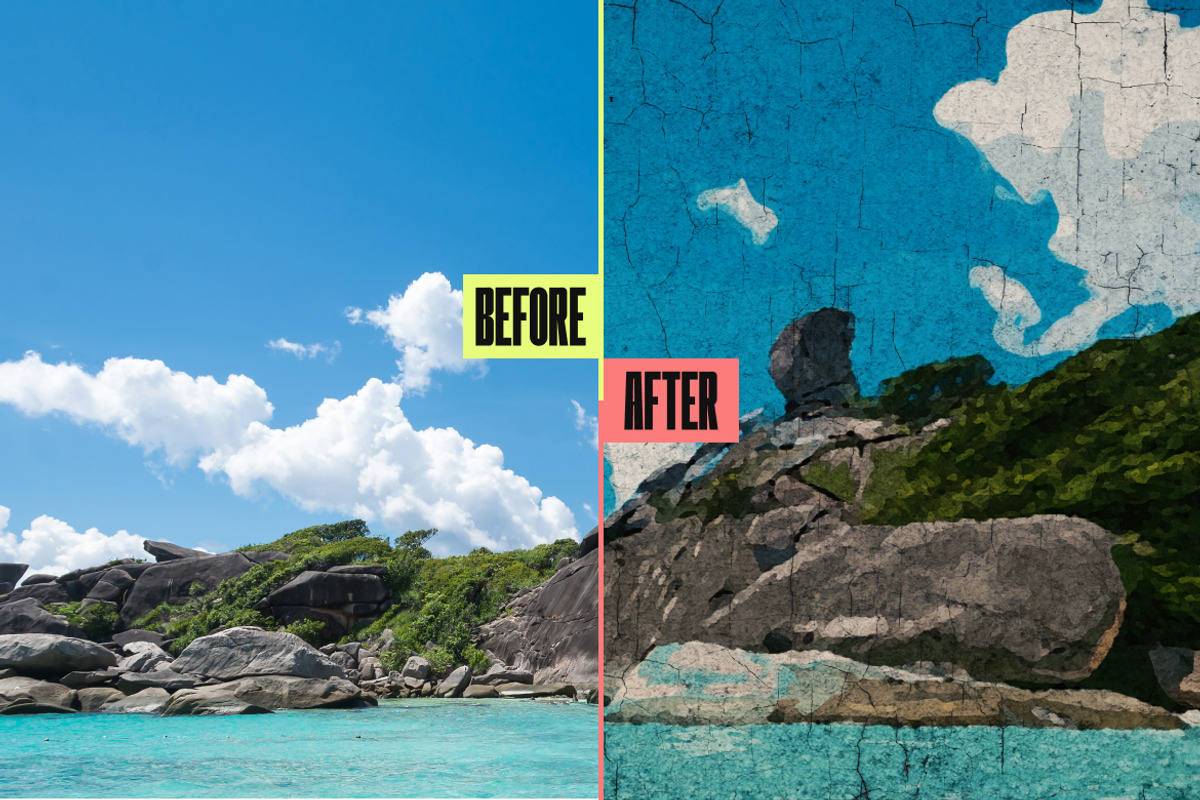 Old Wall Painting Photo Effect, a Layer Style Add-On by dokudokunomi (Photo 2 of 5)