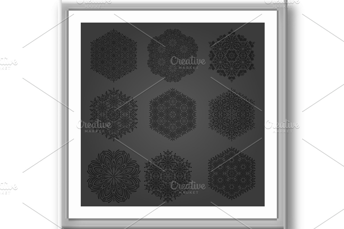 Set of Vector Snowflakes, a Decorative Illustration by FineArtStudio (Photo 3 of 3)