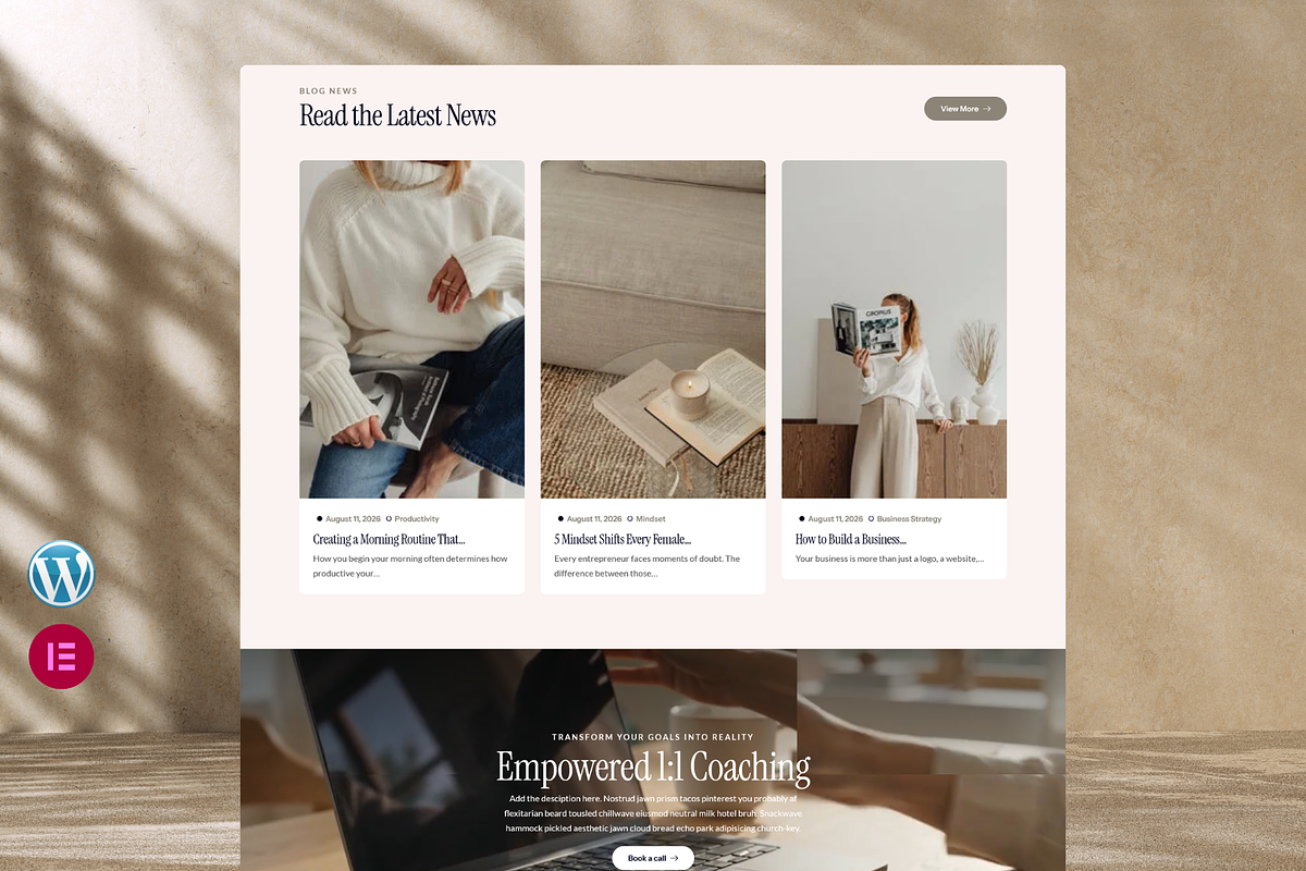 Elegant WordPress Coaching Website, a WordPress Template by hridoywebdev (Photo 4 of 5)