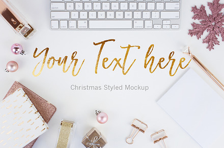 Christmas styled stock photo 3 featuring mockup, mock-up, and jpg, a Holiday Photo by Fempreneur Styled Stock
