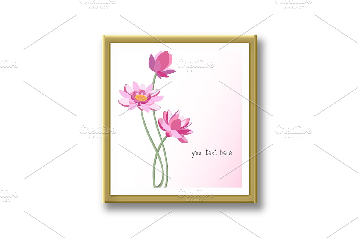 Vector lotus flowers, a Decorative Illustration by RODINA (Photo 3 of 3)