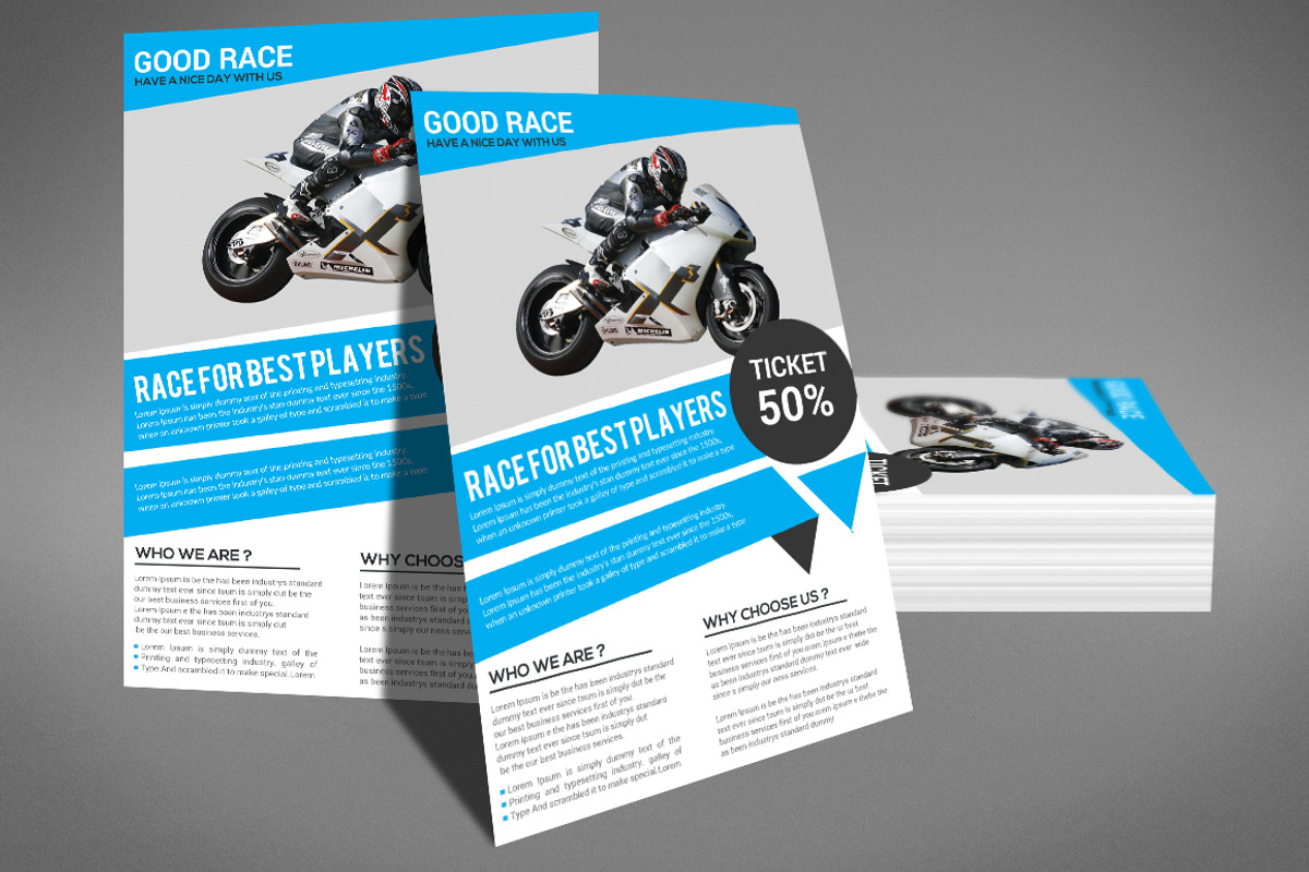 Motor Cycle Flyer, a Flyer Template by graphicforest