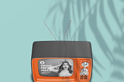 Vintage Portable TV with Old Video E, a Product Mockup by OneVectorStock (Thumbnail 14 of 19)