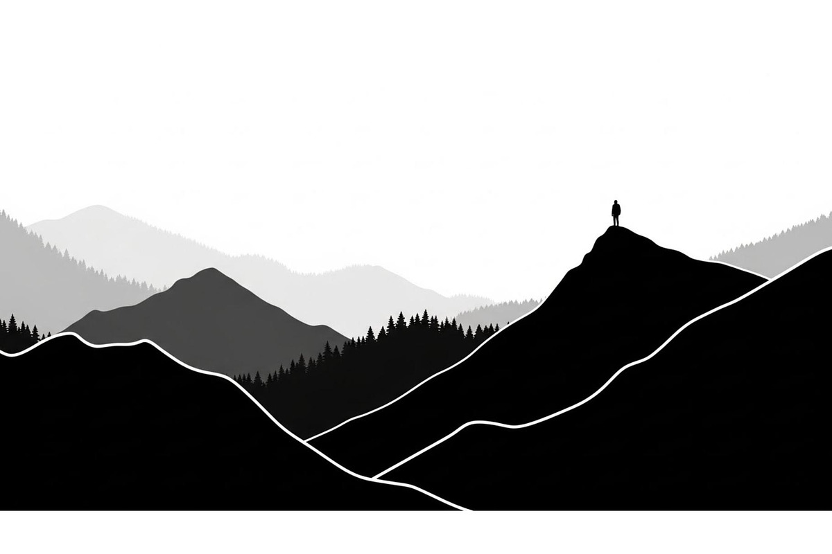 Mountain Pines Silhouette, a Graphic by hafijul (Photo 15 of 17)