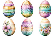 Colorful Easter Eggs Clip Art, an Illustration by Craft Nest (Thumbnail 3 of 8)