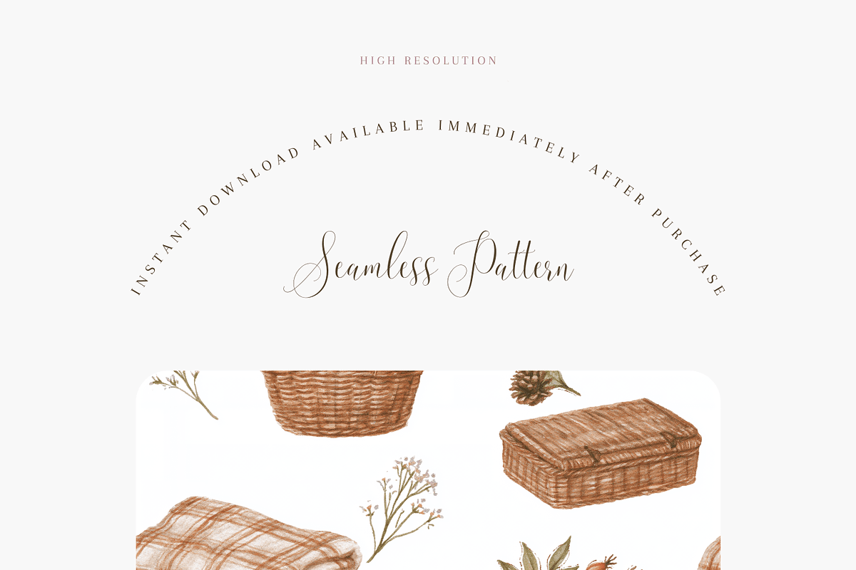Autumn Picnic Seamless Pattern, a Pattern Graphic by Pati Charm Studio (Photo 2 of 6)