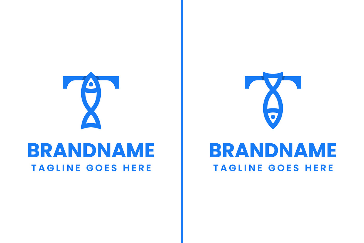 Letter T Fish Logo Set, a Branding & Logo Template by Pray Art Design Studio