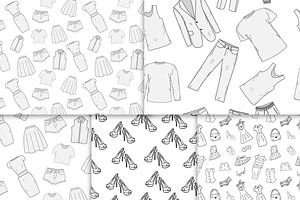 Clothing Collection Patterns Set