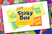 Sticky Bold, a Font by WAP (Thumbnail 1 of 6)