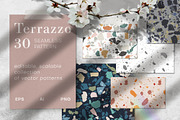 30 Modern Terrazzo Seamless Patterns, a Texture Illustration by Olesia_ig (Thumbnail 1 of 6)