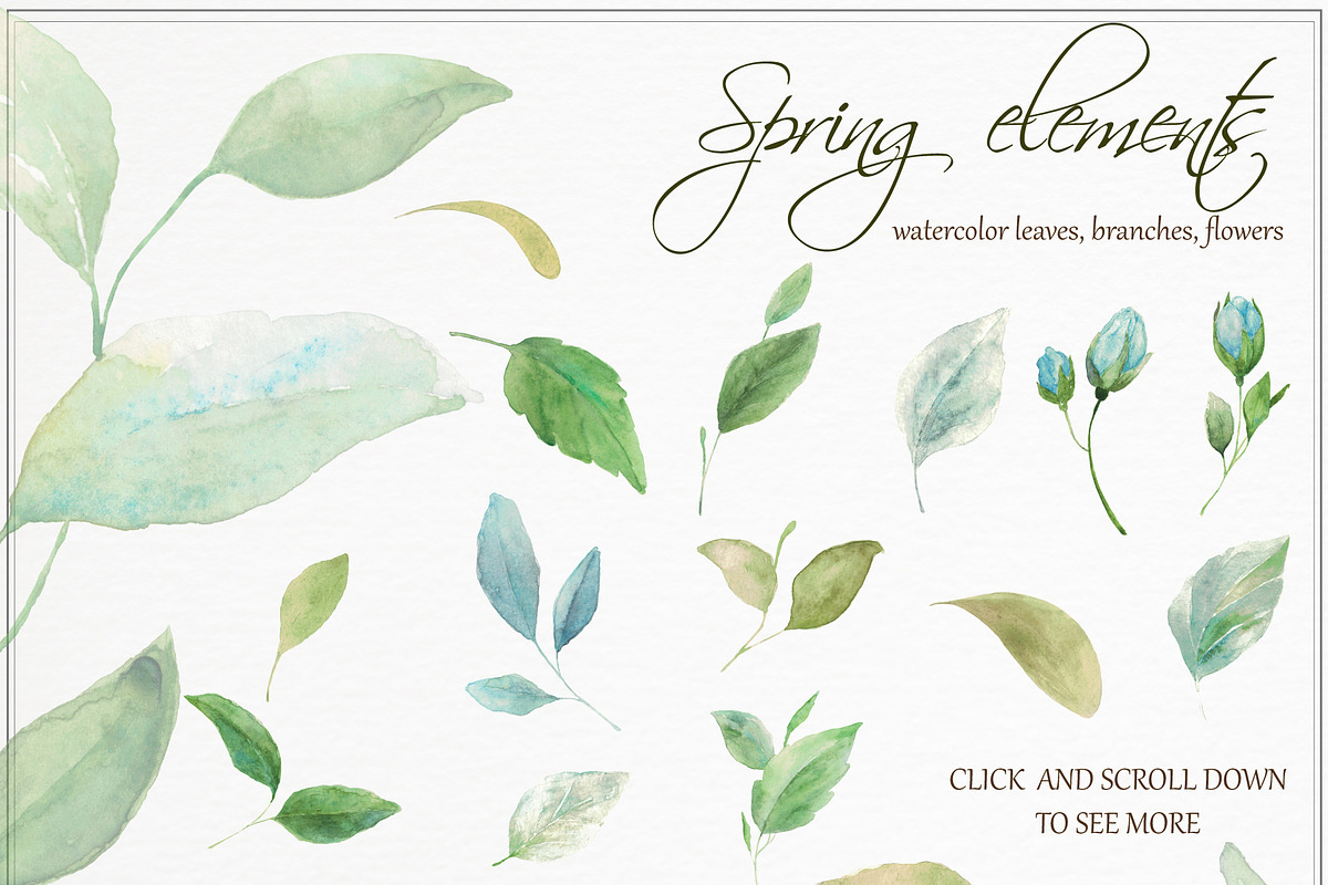 Fresh spring watercolors, a Decorative Illustration by SaharaArt (Photo 4 of 9)