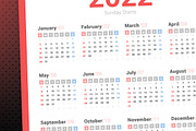 2022 Simple Calendar Sunday Starts., a Stationery Template by WORAKAMON Design Studio (Thumbnail 2 of 3)