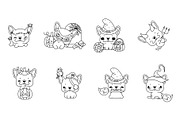 Halloween French Bulldog Coloring, an Animal Illustration by ArtVarStudio (Thumbnail 3 of 4)